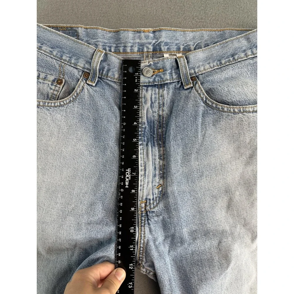 Levi's 569 Shorts Mens 34 Light Wash Blue Denim Loose 11 Inseam Casual Summer